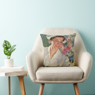 Coussin Médecine Vintage, Infirmière heureuse en uniforme