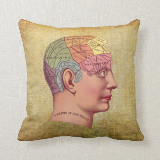 Coussin Médicale vintage d'anatomie de cerveau