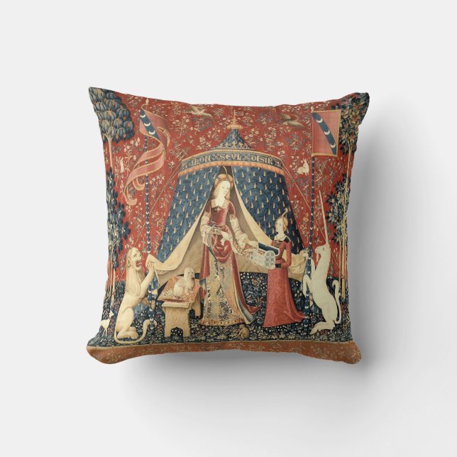 Coussin Médiéval La Dame Et La Licorne (1484 - 1500) (Recto)
