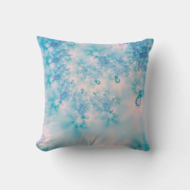 Coussin Méditation Bleue Art Abstrait (Recto)