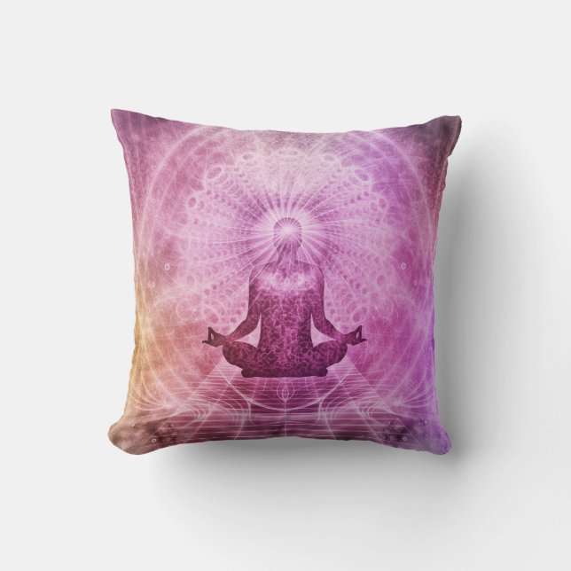 Coussin Méditation Spirituelle "Nouvel Âge" Jeu d'oreiller (Recto)