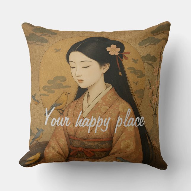 Coussin Méditation zen esthétique personnalisée Minutieux  (Recto)