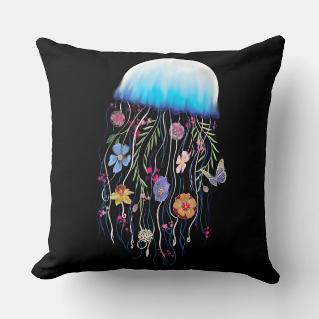 Coussin Méduse florale (Recto)