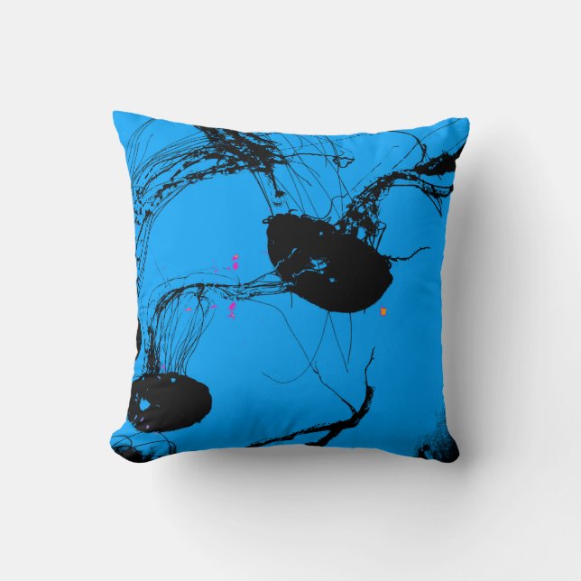 Coussin Méduses - Animaux marins (Recto)