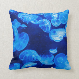 Coussin Méduses bleues