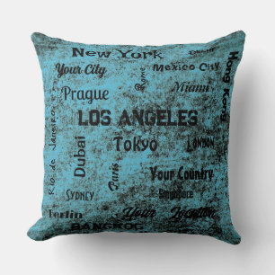 Coussin mégapoles rustiques et chic du monde