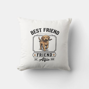 Coussin Meilleur ami Alfie Conception amateur de chien de
