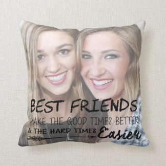 Coussin Meilleur Ami Personnalisé Photo BFF Chic Friend