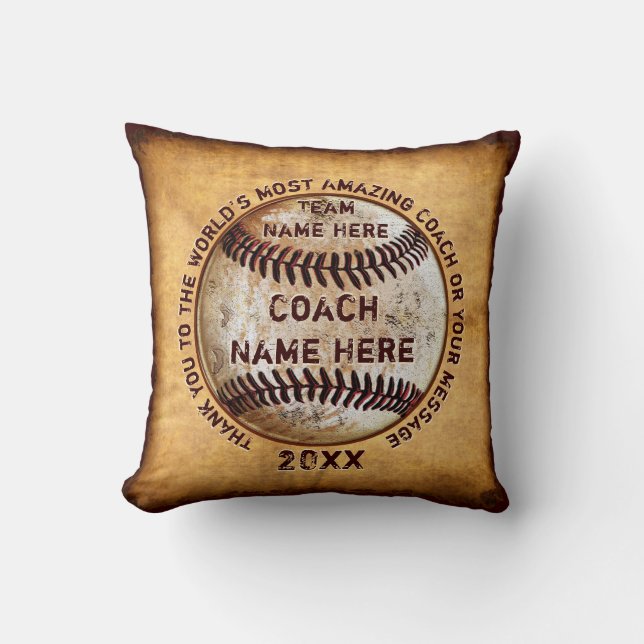 Coussin Meilleur bout de la saison de baseball aux entraîn (Recto)