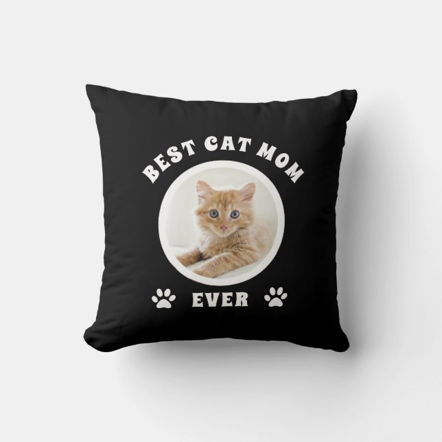 Coussin Meilleur Chat Maman Toujours Personnalisé Photo Pe (Recto)