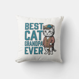 Coussin Meilleur Grand-Père Chat Ever Vintage T-Shirt Gran