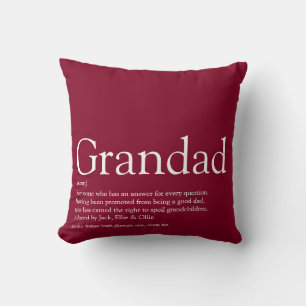 Coussin Meilleur Grand-père de tous les temps, Définition