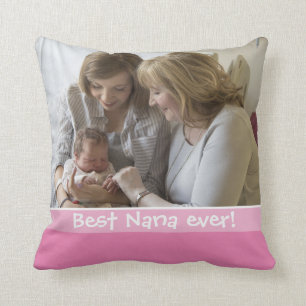 Coussin Meilleur Nana Vous Aime Le Plus 2 Rose Photo