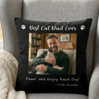 Meilleur Papa Chat Pattes Photo Noir