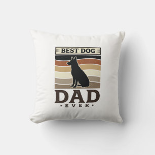 Coussin Meilleur papa chien de tous les temps Design vinta