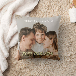 Coussin Meilleur Papa Ever Carte Photo Complète Modèle Min