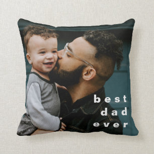 Coussin Meilleur Papa Jamais Photo Complète Revêtement Per