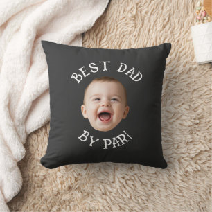 Coussin Meilleur Papa Par Nouveau Bébé Visage Personnalisé