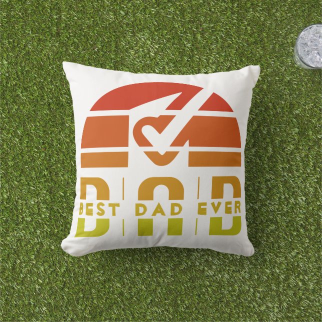 Coussin Meilleur Père Jamais : L'Homme, Le Mythe, La Légen (Herbe)