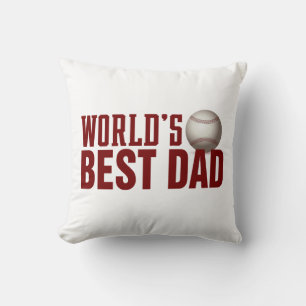 Coussin Meilleur pilote de baseball de la typographie papa