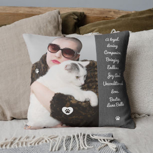 Coussin Meilleure amie animaux de compagnie amis chat mama