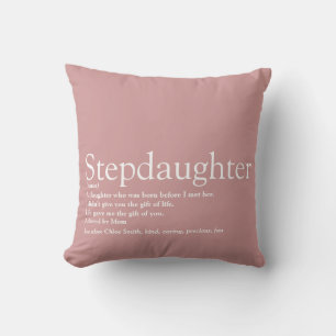 Coussin Meilleure belle-fille Définition Rose Féminin
