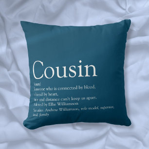 Coussin Meilleure Cousine Définition Bleue Amusante