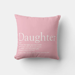 Coussin Meilleure Définition De Fille Rose Féminin