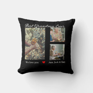 Coussin Meilleure grand-mère jamais photo collage nous vou