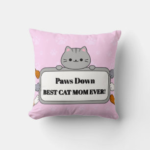 Coussin Meilleure Maman de Chat de Tous les Temps Adorable