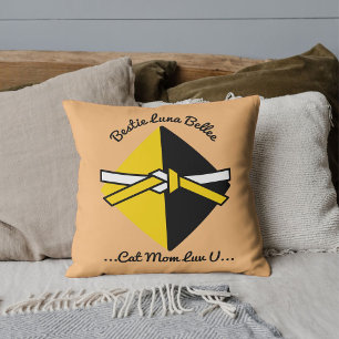 Coussin Meilleure Maman de Chat Personnalisée Citation d'A