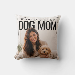 Coussin Meilleure Maman de Chien au Monde PhotoPop