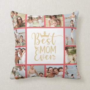 Coussin Meilleure Maman Ever 12 Photo Collage Jeter Oreill
