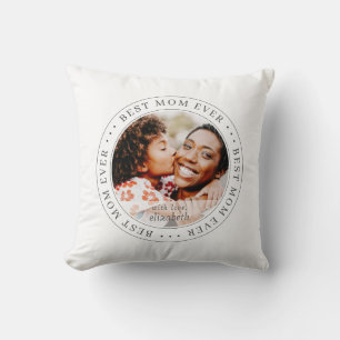 Coussin Meilleure maman jamais classique photo simple