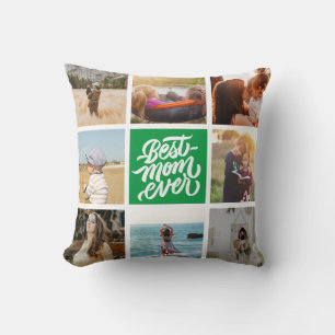 Coussin Meilleure Maman Jamais Personnalisée Photo Collage