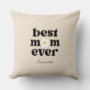 Coussin Meilleure Maman Personnalisée pour la Fête des Mèr