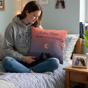 Coussin Meilleures Amies Pour Toujours Nommées Moonrise Ca