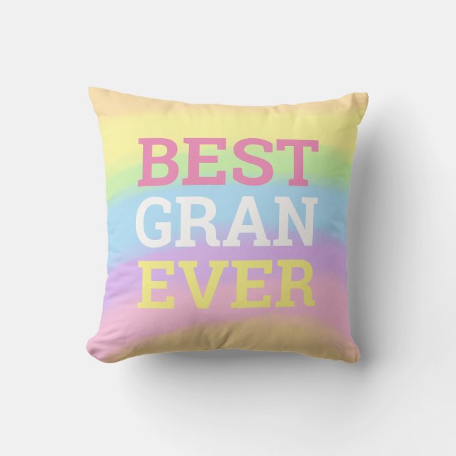 Coussin Meilleures couleurs arc-en-ciel jamais grand Nom (Recto)