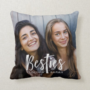 Coussin Meilleurs amis de Besties   deux photos et texte