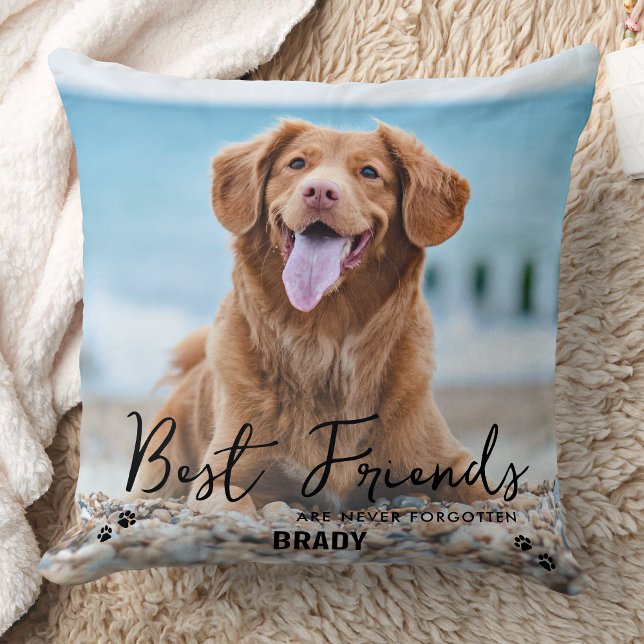 Coussin Meilleurs amis Jamais oublié Photo Pet Memorial (Créateur téléchargé)