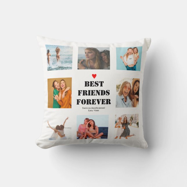 Coussin Meilleurs Amis Pour Les Filles FB Bestie Cadeaux (Recto)