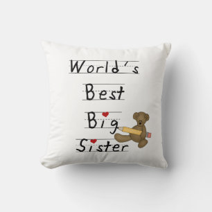 Coussin Meilleurs cadeaux aux grandes soeurs du monde