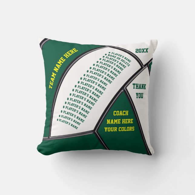 Coussin Meilleurs cadeaux d'entraîneurs de volleyball, TOU (Recto)