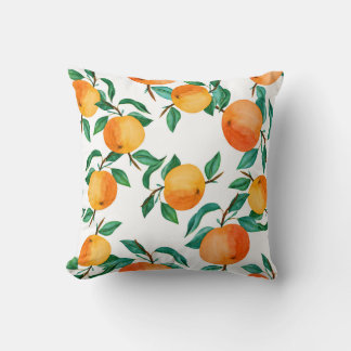 Coussin Mélange floral coloré : Illustration aquarelle.