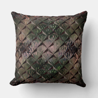 Coussin Mélangez des carrés 3D avec du verre martelé d'arr