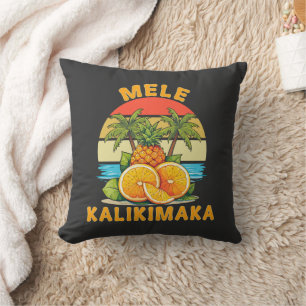 Coussin Mele Kalikimaka Hawaii Joyeux Noël