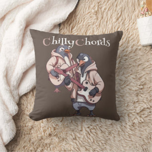 Coussin Melodies Frosty : Le Duo De Pingouin Se Tire Sur