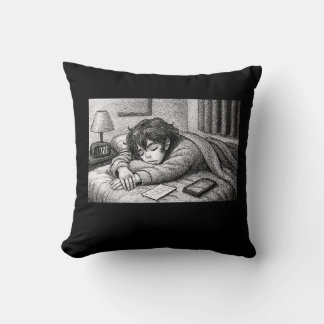Coussin Melting Into Bed • Aesthetic Throw Pillow