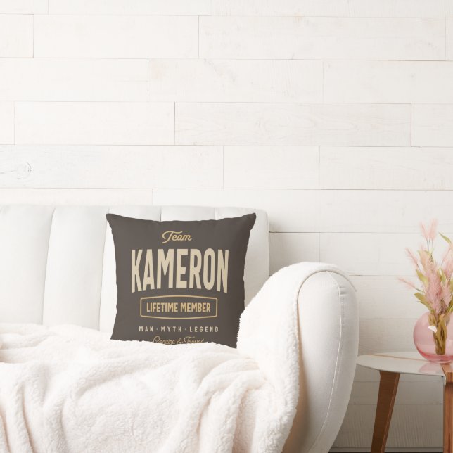 Coussin Membre à vie Team Kameron Nom personnalisé (Canapé)