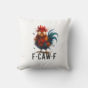 Coussin Mème drôle de coq de poulet F-Caw-F